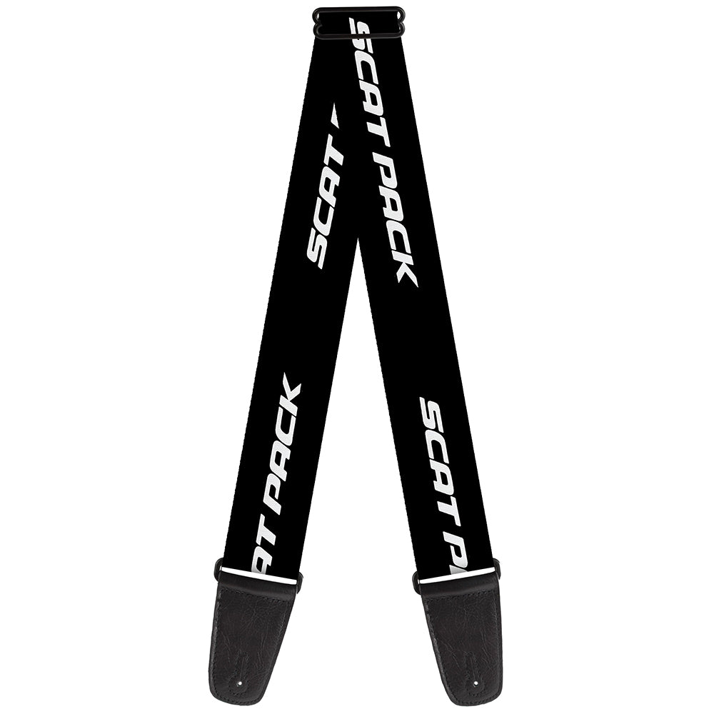 Guitar Strap - Dodge SCAT PACK Black White Guitar Straps Dodge   