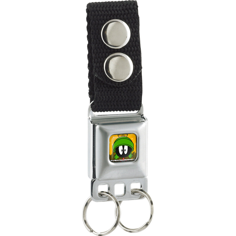 Keychain - Marvin the Martian Pose Stars Full Color Yellows Keychains Looney Tunes   