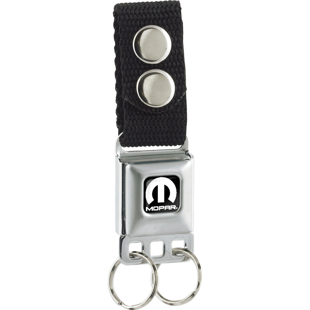 Keychain - MOPAR Logo Full Color Black White Keychains Mopar   
