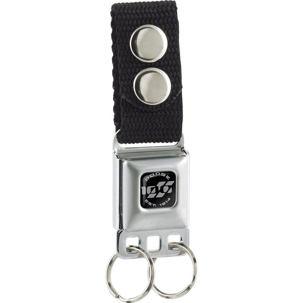 Keychain - Dodge 100th Anniversary Logo - Black Keychains Dodge   