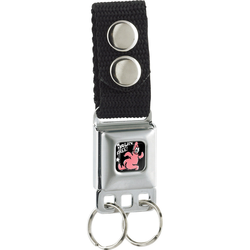 Keychain - Patrick Starfish Running Pose RUN FREE! Full Color Keychains SpongeBob SquarePants