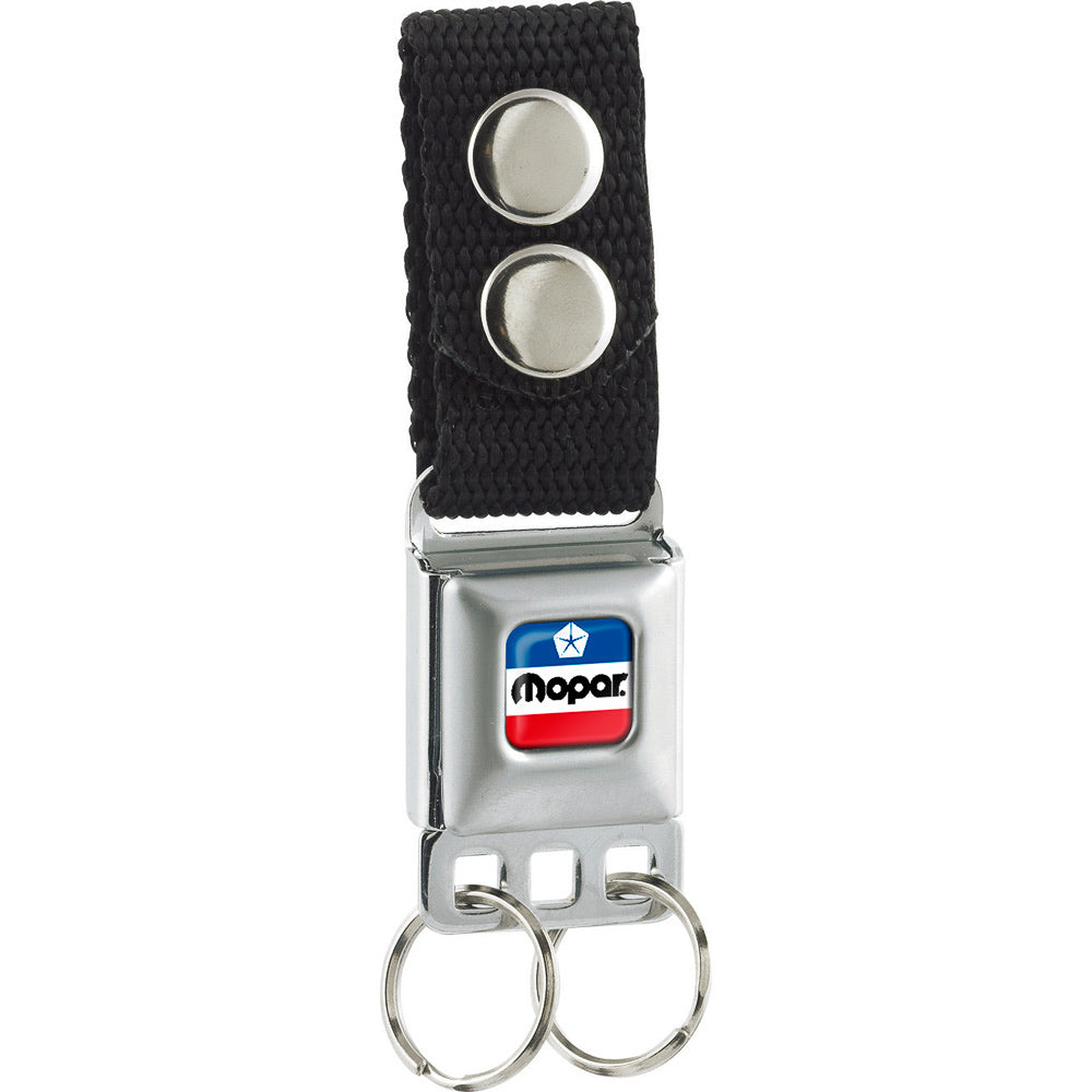 Keychain - MOPAR Chrysler Logo Full Color White Blue Red Black Keychains Mopar   