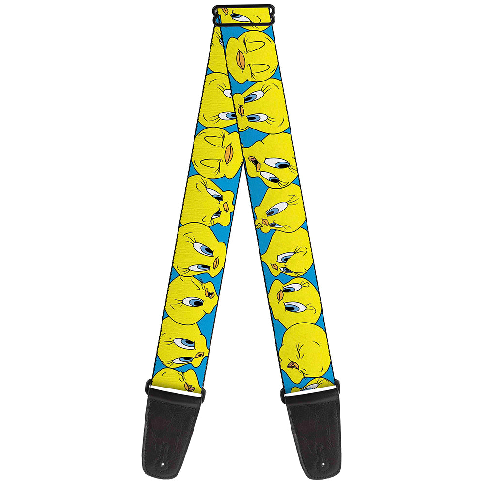 Guitar Strap - Tweety Bird CLOSE-UP Expressions Baby Blue Guitar Straps Looney Tunes   