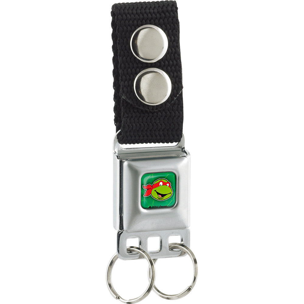 Keychain - Classic Teenage Mutant Ninja Turtles Raphael Face Turtle Shell Full Color Green Keychains Teenage Mutant Ninja Turtles