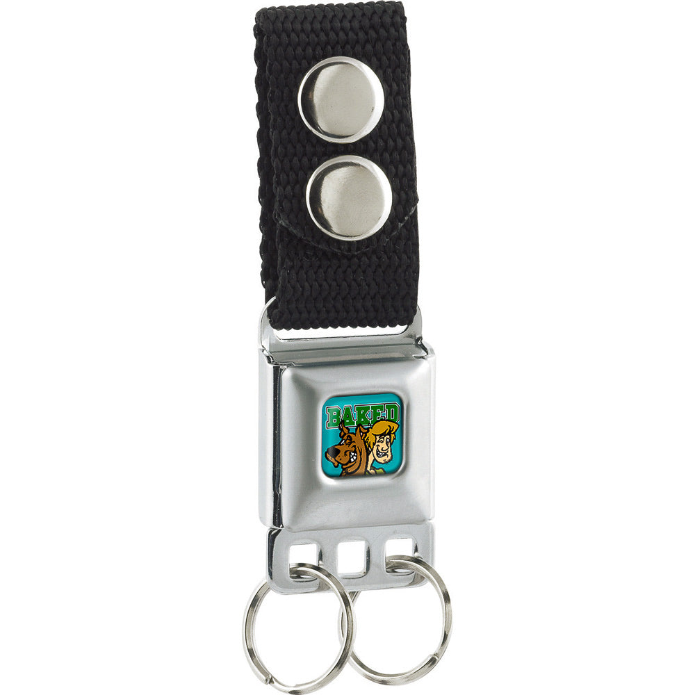 Keychain - Scooby & Shaggy BAKED Full Color Turquoise Green Keychains Scooby Doo   