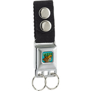 Keychain - Scooby & Shaggy BAKED Full Color Turquoise Green Keychains Scooby Doo   
