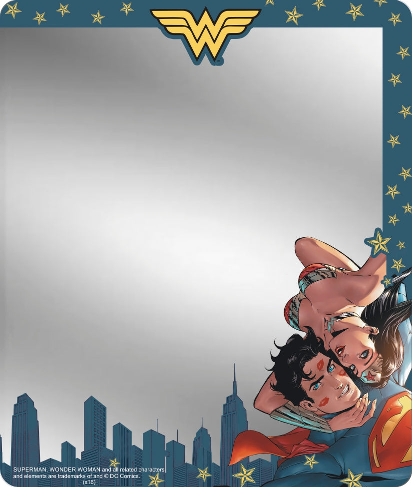 Locker Mirror - Superman Wonder Woman #11 Variant Cover Selfie Pose Skyline Stars Blues Yellow Locker Mirrors DC Comics   
