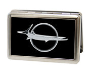Business Card Holder - LARGE - Barracuda Emblem FCG Black Silver Metal ID Cases Dodge   