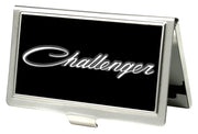 Business Card Holder - SMALL - CHALLENGER "3-D" Script FCG Black White Gray Business Card Holders Dodge   