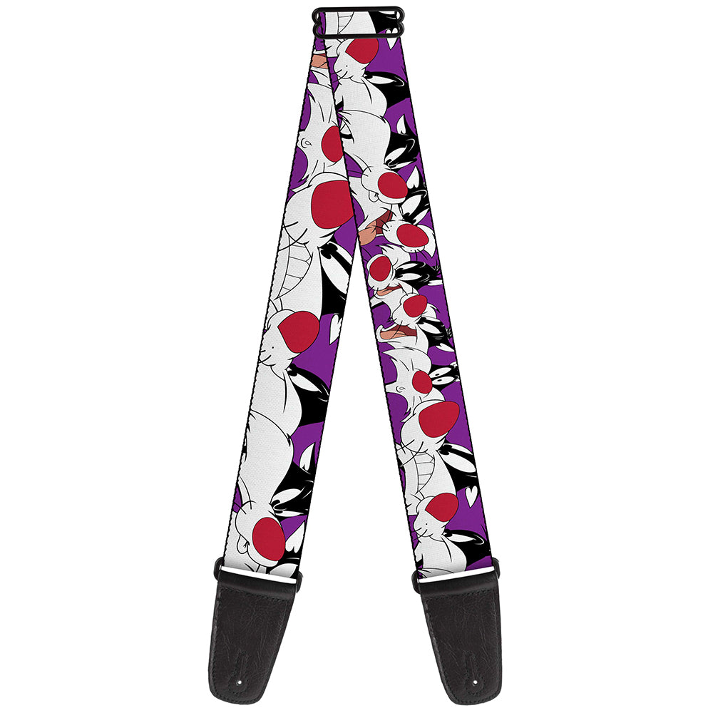 Guitar Strap - Sylvester the Cat Expressions Purple Guitar Straps Looney Tunes   