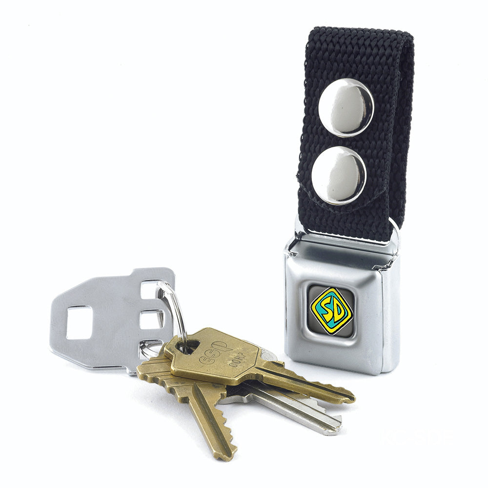 Keychain - Scooby Doo Dog Tag Full Color Black Glow Keychains Scooby Doo   