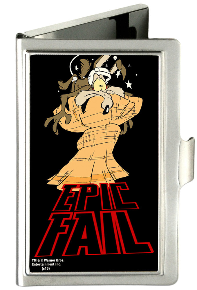 Business Card Holder - SMALL - Wile E Coyote EPIC FAIL FCG Black Red Business Card Holders Looney Tunes   