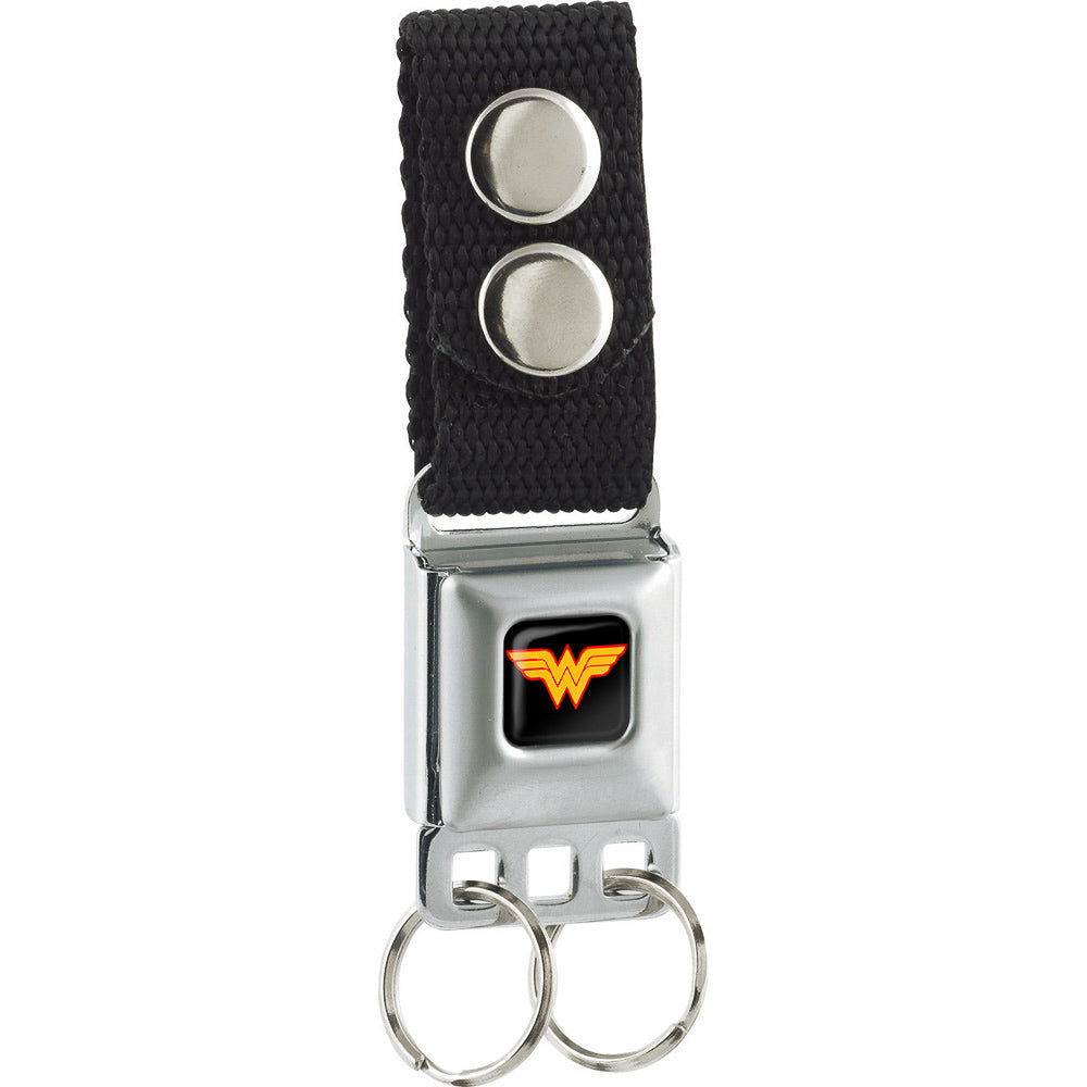 Keychain - Wonder Woman Logo Full Color Black Keychains DC Comics   