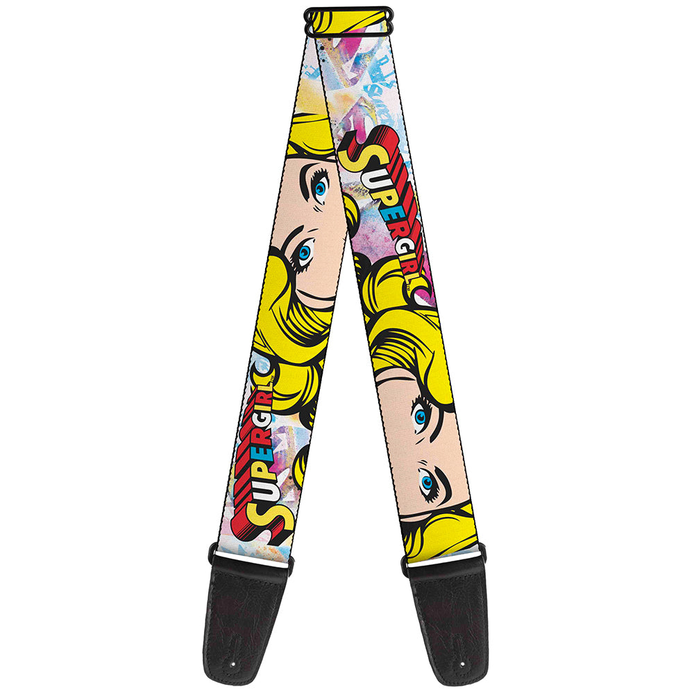 Guitar Strap - SUPERGIRL w Face CLOSE-UP Guitar Straps DC Comics   