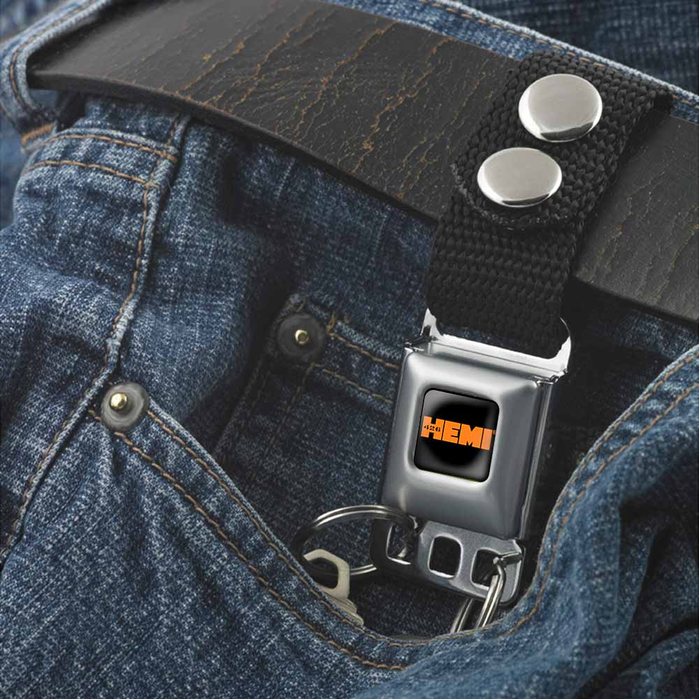 Keychain - HEMI 426 Logo Full Color Black Orange Keychains Hemi   