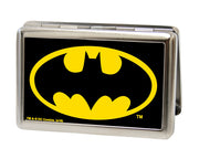 Business Card Holder - LARGE - Batman FCG Black Yellow Metal ID Cases DC Comics   