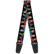 Guitar Strap - Justice League Elite Forces Superheroes Guitar Straps DC Comics   
