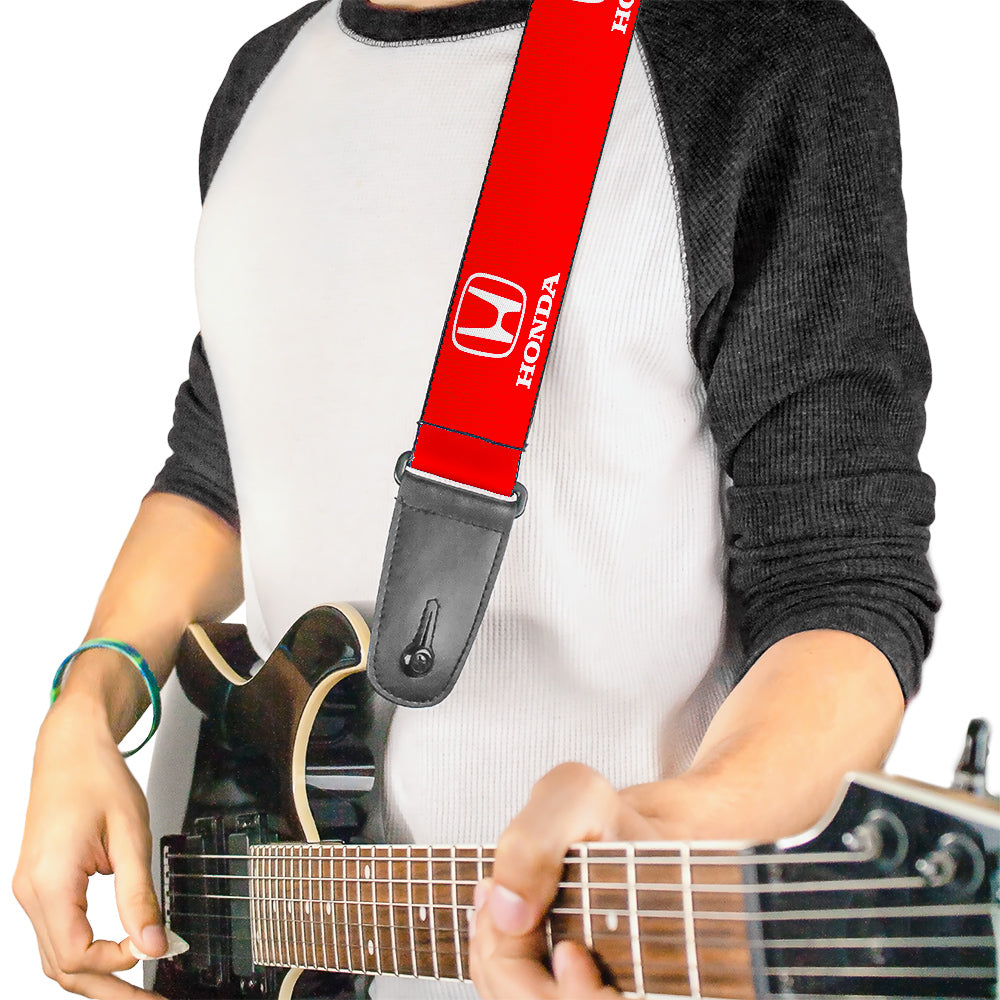 Guitar Strap - Honda Logo Red White Guitar Straps Honda   
