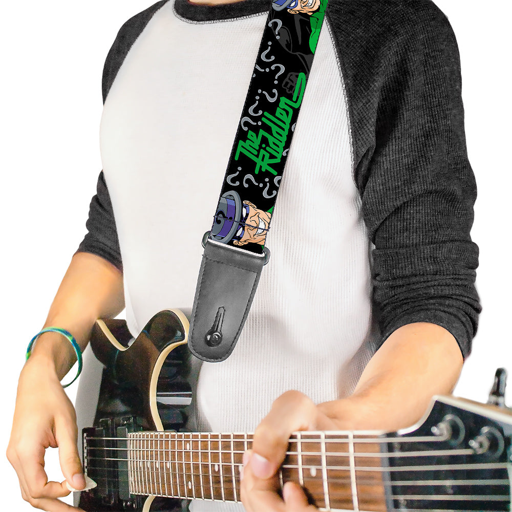 Guitar Strap - The Riddler w Batman Silhouette Guitar Straps DC Comics   
