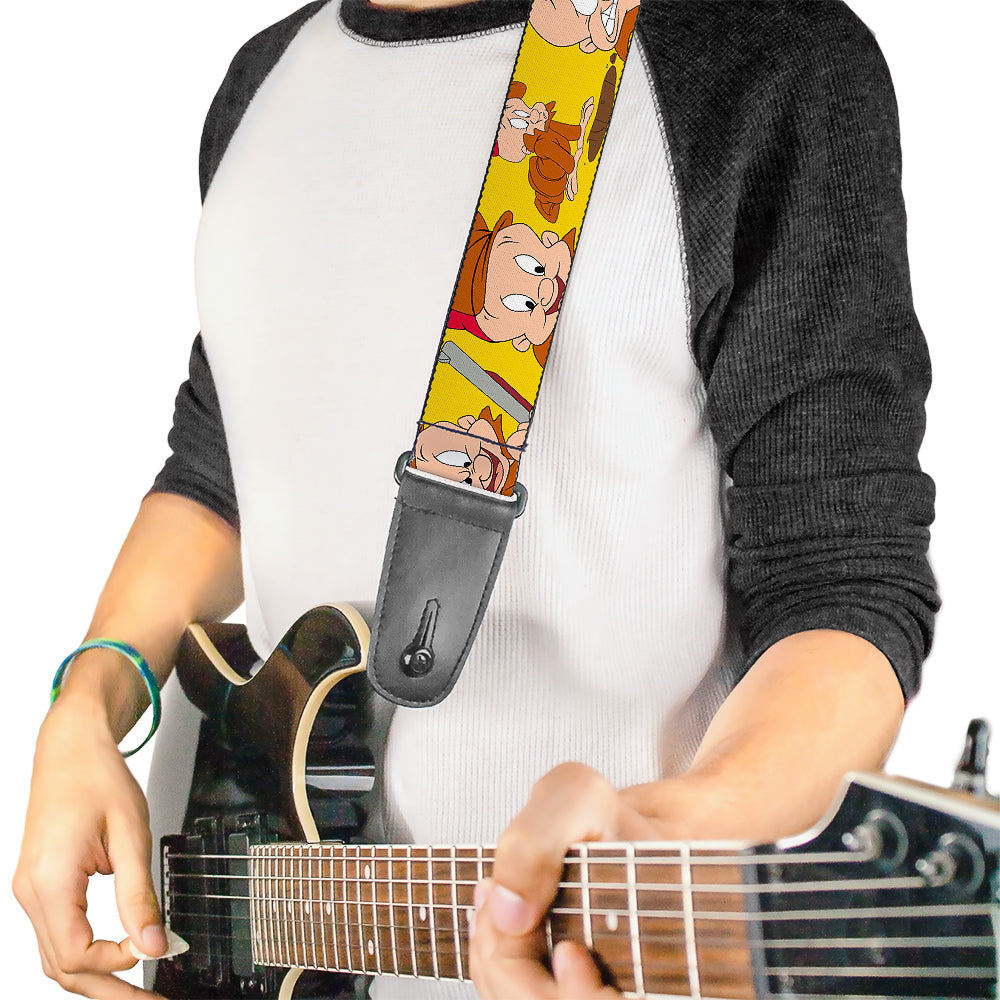 Guitar Strap - Elmer Fudd Expressions Yellow Guitar Straps Looney Tunes   