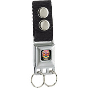 Keychain - Mariposa Calavera Full Color Black Multi Color Keychains Thaneeya McArdle   