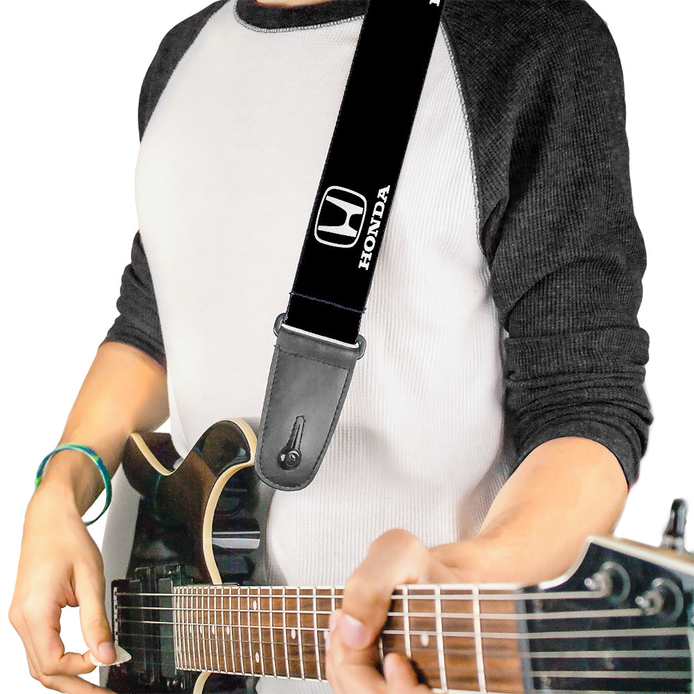 Guitar Strap - Honda Logo Black White Guitar Straps Honda   