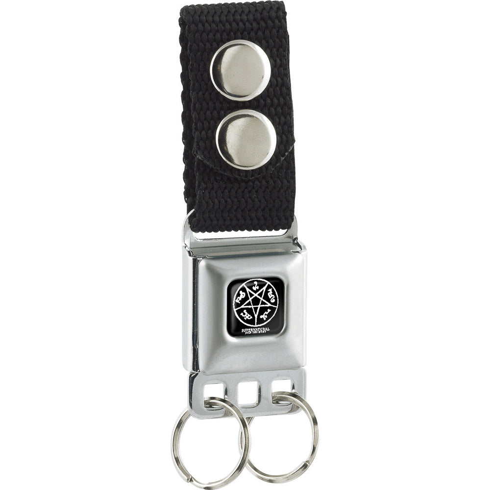 Keychain - Supernatural Devil's Trap Symbol Black White Keychains Supernatural   