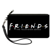 Canvas Zipper Wallet - LARGE - FRIENDS-THE TELEVISION SERIES Logo Black White Multi Color Canvas Zipper Wallets Friends   