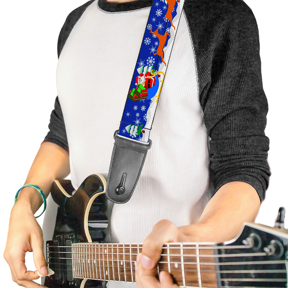 Guitar Strap - Santa & Reindeers Guitar Straps Buckle-Down   