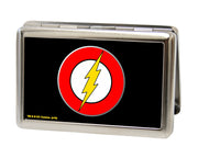 Business Card Holder - LARGE - Flash Logo FCG Black Metal ID Cases DC Comics   