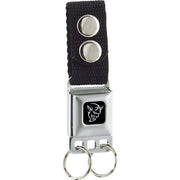 Keychain - Dodge Demon Icon Black Silver - Black Keychains Dodge   