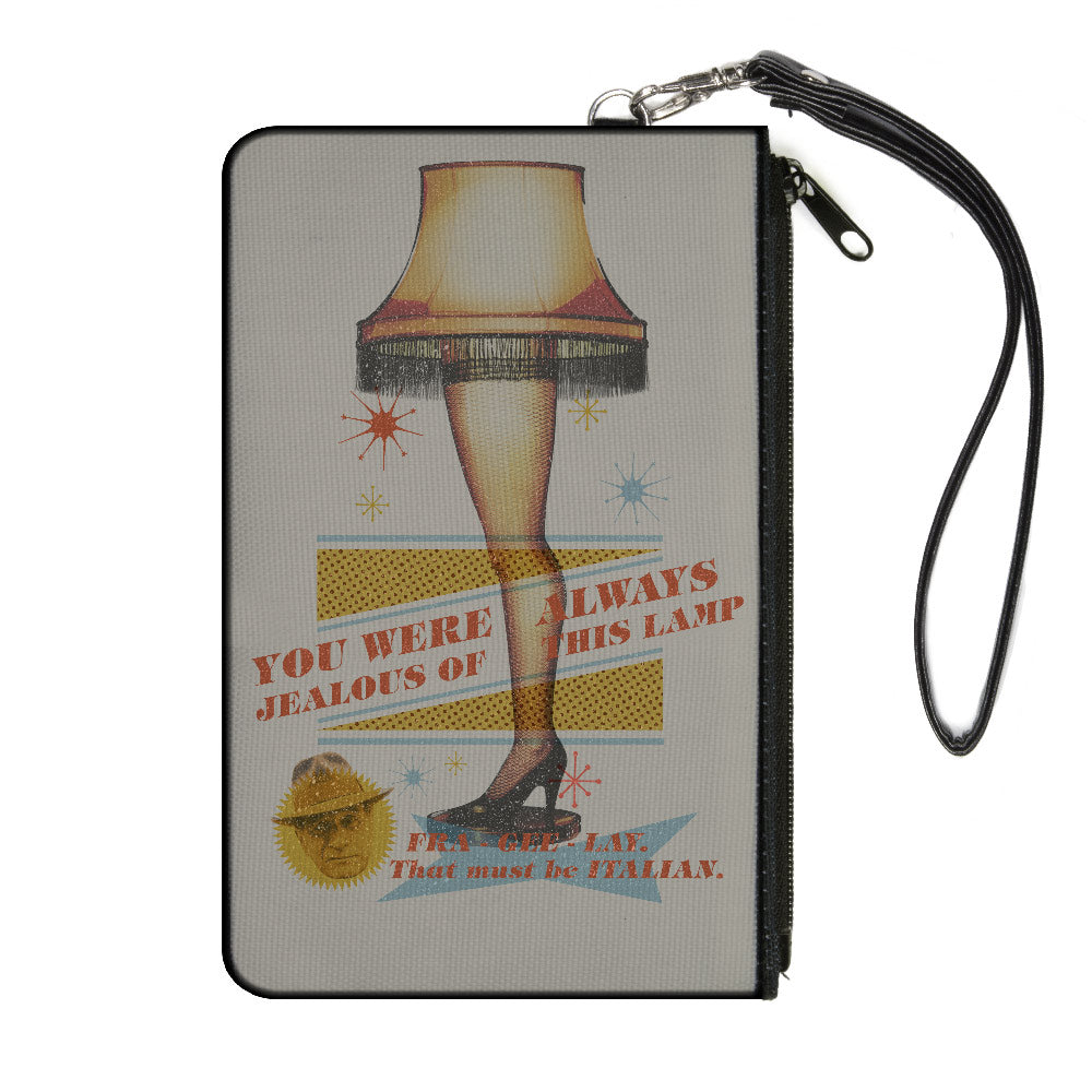 Canvas Zipper Wallet - SMALL - A Christmas Story Lamp Quotes Collage White Canvas Zipper Wallets A Christmas Story