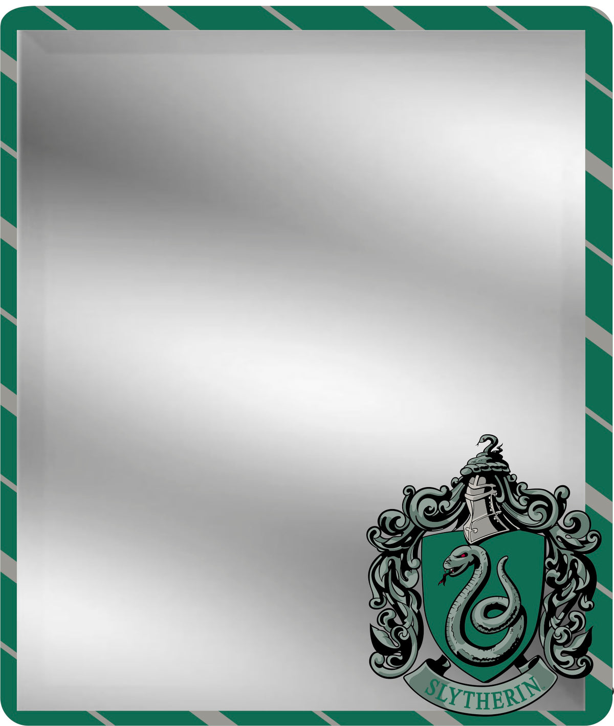 Locker Mirror - Slytherin Crest Stripe4 Green Gray Locker Mirrors Harry Potter Default Title