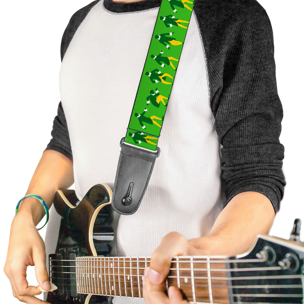 Guitar Strap - Elf Buddy the Elf Silhouette Poses Greens White Yellow Guitar Straps Elf