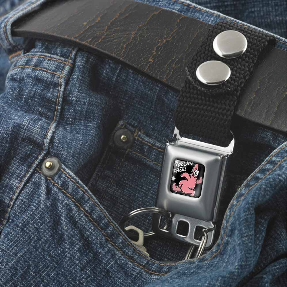 Keychain - Patrick Starfish Running Pose RUN FREE! Full Color Keychains SpongeBob SquarePants