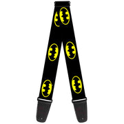 Guitar Strap - Batman Shield Black Yellow Guitar Straps DC Comics   