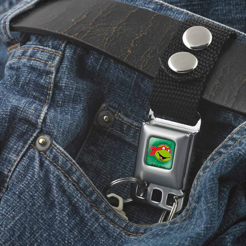 Keychain - Classic Teenage Mutant Ninja Turtles Raphael Face Turtle Shell Full Color Green Keychains Teenage Mutant Ninja Turtles