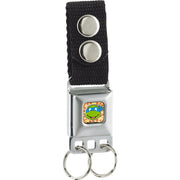 Keychain - Classic Teenage Mutant Ninja Turtles Leonardo Face Pizza Full Color Keychains Teenage Mutant Ninja Turtles