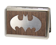Business Card Holder - LARGE - Batman Marquetry Black Walnut Metal Metal ID Cases DC Comics   