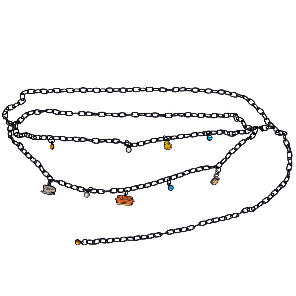 Metal Chain Belt - Black Chain with Friends Television Series Charms Metal Chain Belts Friends   