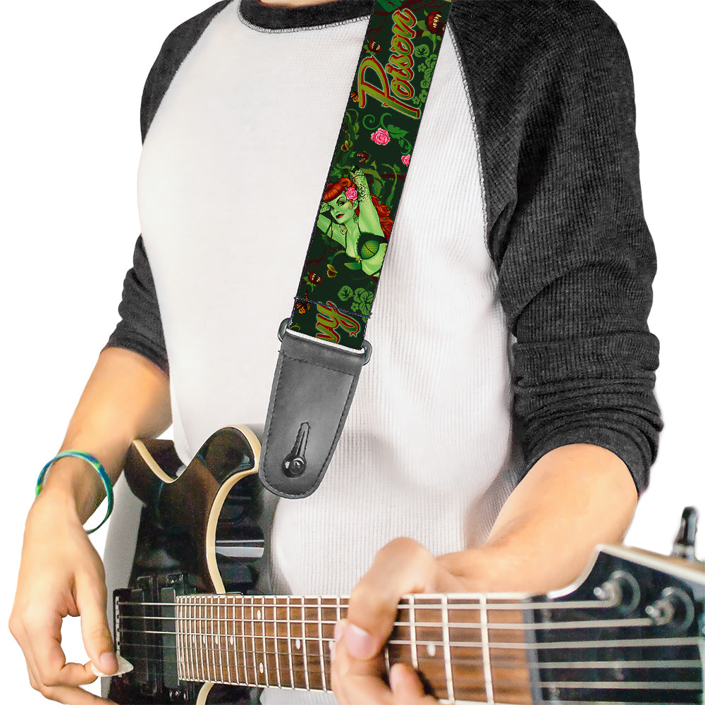 Guitar Strap - POISON IVY Bombshell Poses Greens Reds Guitar Straps DC Comics   