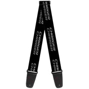 Guitar Strap - CHARGER Double Repeat Black Gray Guitar Straps Dodge   