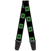 Guitar Strap - Green Lantern Logo Black Green Guitar Straps DC Comics   