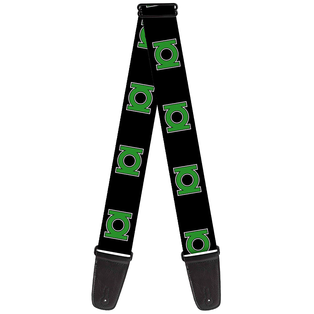 Guitar Strap - Green Lantern Logo Black Green Guitar Straps DC Comics   