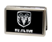 Business Card Holder - LARGE - Ram Logo FCG Black Silver Metal ID Cases Ram   