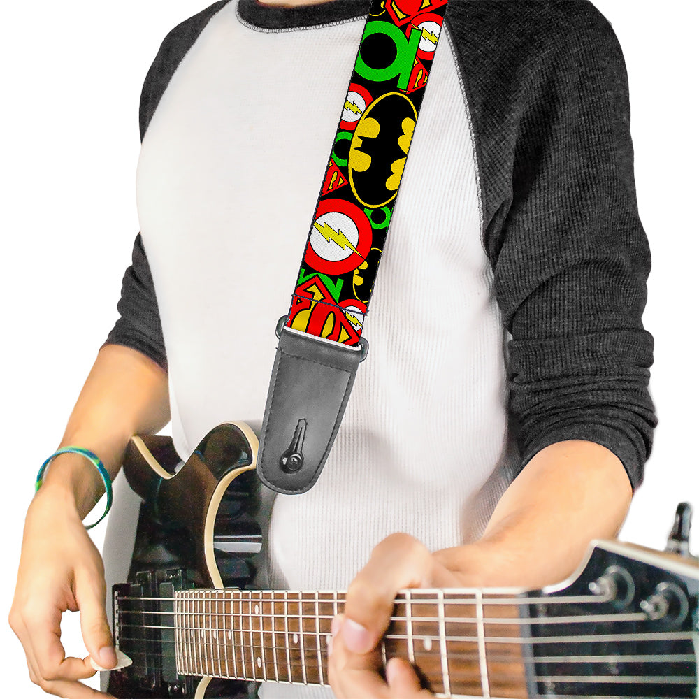 Guitar Strap - Justice League Stacked Logos Guitar Straps DC Comics   
