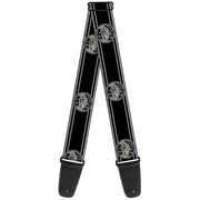 Guitar Strap - SUPER BEE Logo Stripes Black Gray Guitar Straps Dodge   