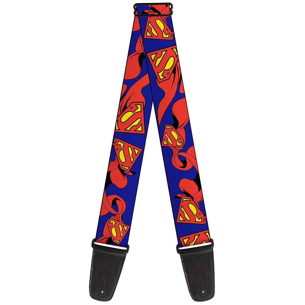 Guitar Strap - Superman Shield w Cape Guitar Straps DC Comics   