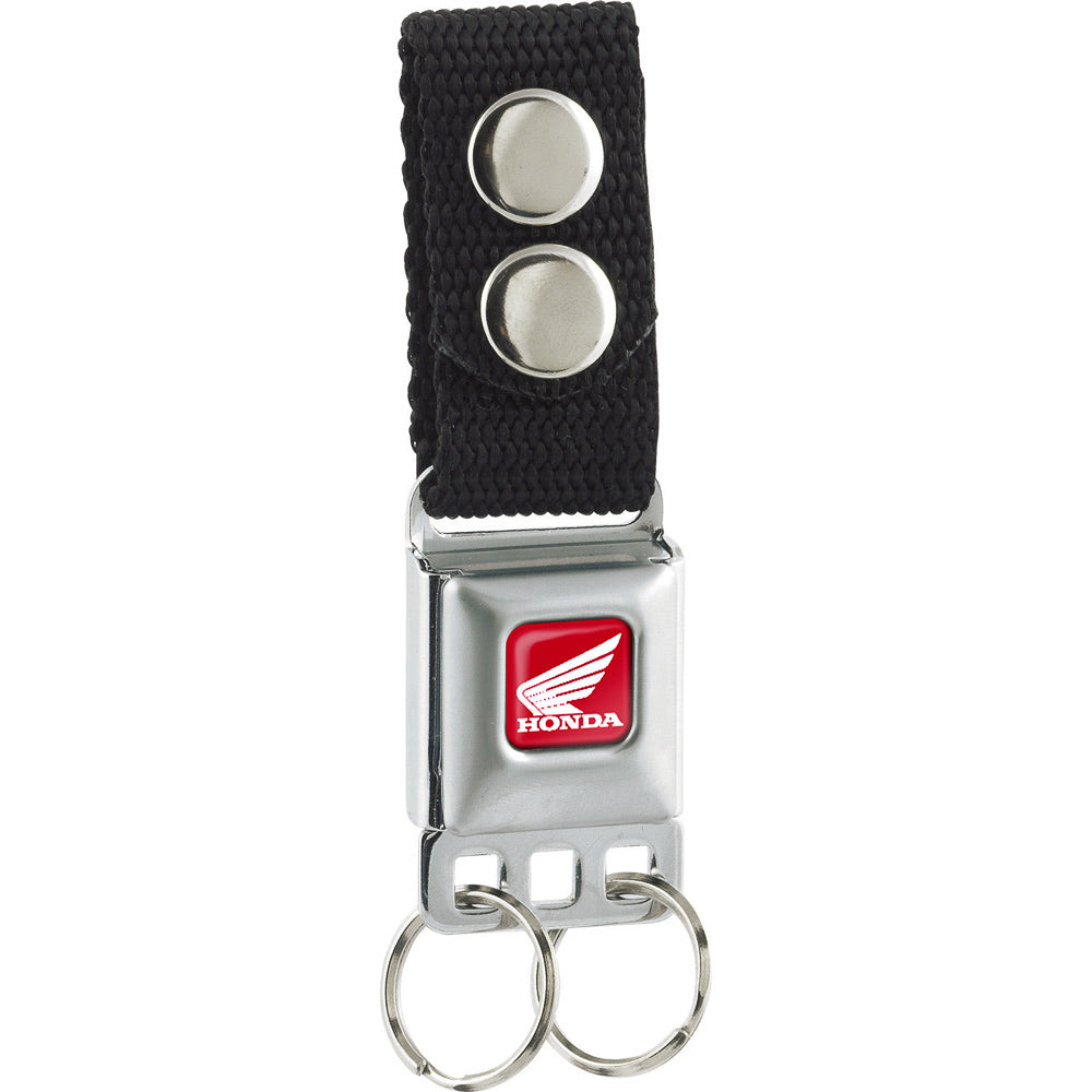 Keychain - HONDA Motorcycle Full Color Red White - Black Webbing Keychains Honda Motorsports   