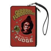 Canvas Zipper Wallet - LARGE - A Christmas Story Ralphie OH FUDGE! Collage Reds Greens Canvas Zipper Wallets A Christmas Story